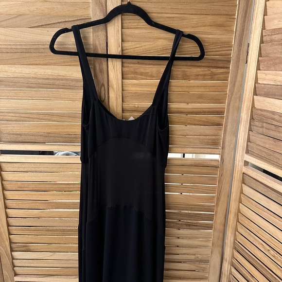 NWT_ Helsa Sheer Knit Curve Maxi Dress in Black size L - Picture 4 of 10
